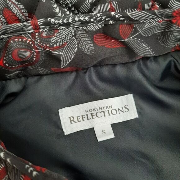 NORTHERN REFLECTIONS Floral Diamond Quilt Full-Zip Vest Blue Sz S - Picture 11 of 12